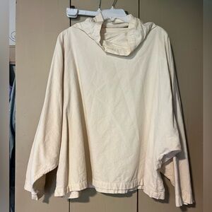 Black Crane Oversized flannel turtleneck top Medium